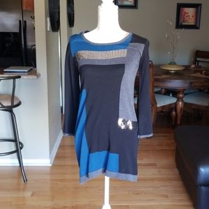 Style & Co Blue and Black Sweater